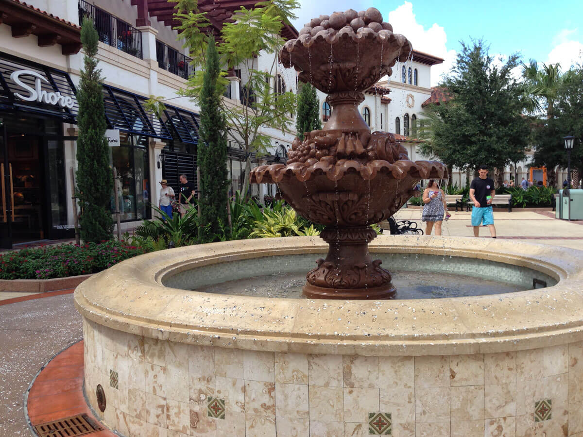 Disney Springs Circular Fountain Shellcast
