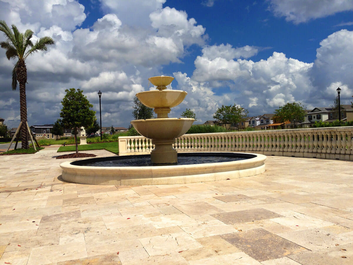 Fountain and Balustrade