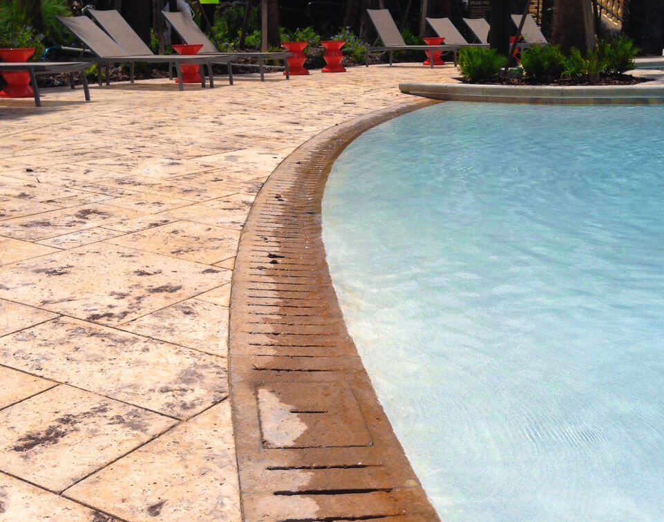 Four Seasons Orlando Splash Pool Grating and CleanOut Color Double Cappuccino Light Texture