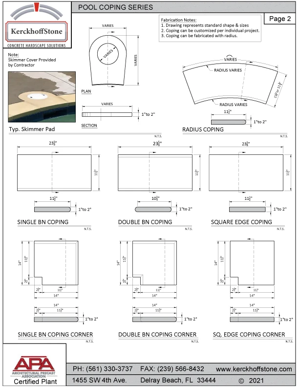 Pool Coping and Skimmer