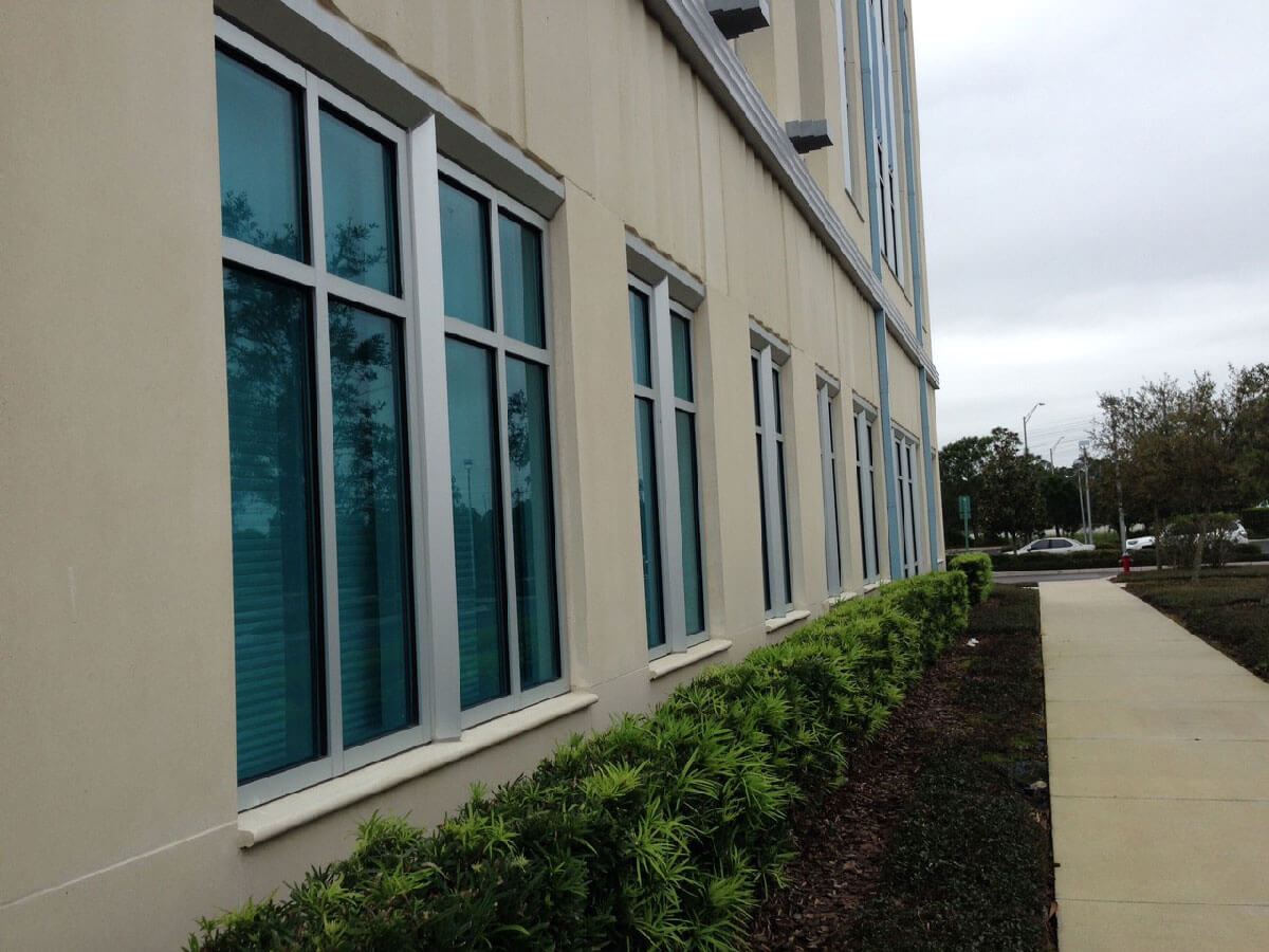 Celebration Office Building Window Sills and Panels Color Champion Acid Wash