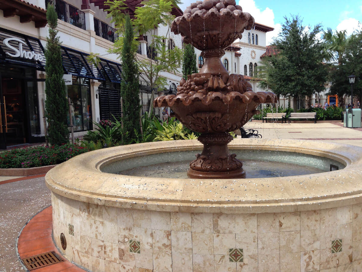 Disney Springs Fountain Coping Color Beige ShellCast Finish
