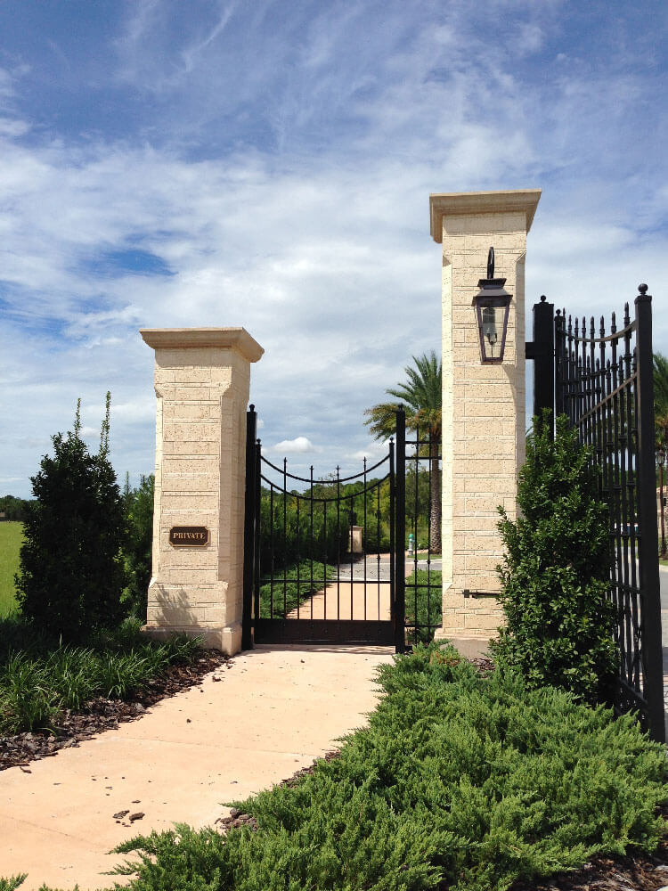 Four Seasons Orlando Gate Columns Color Villa M Regular Keystone Texture