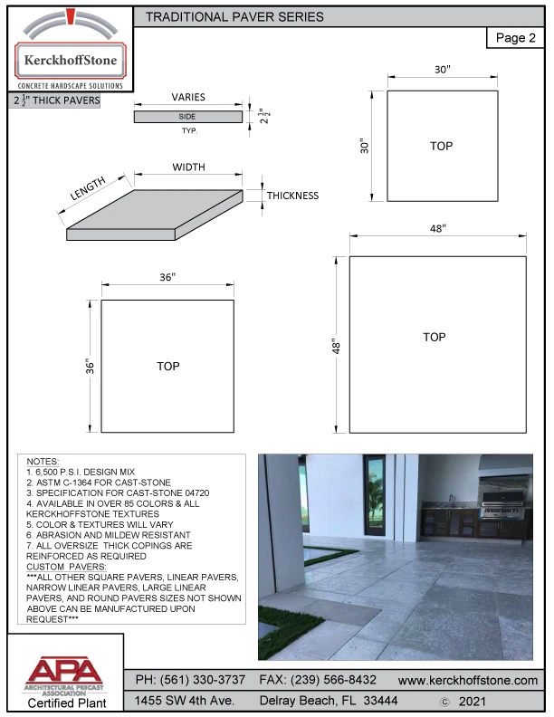 Large Traditional Pavers
