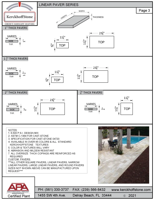 Linear Pavers