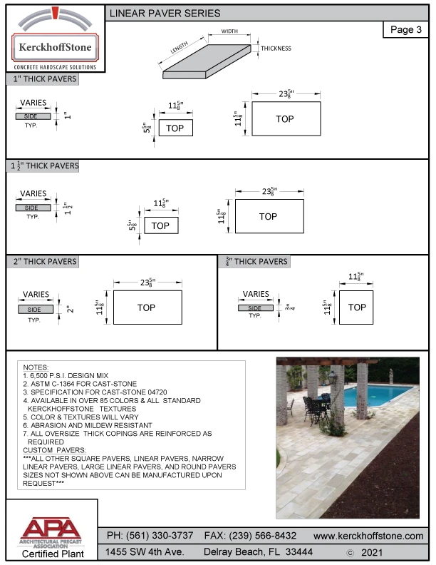 Linear Pavers