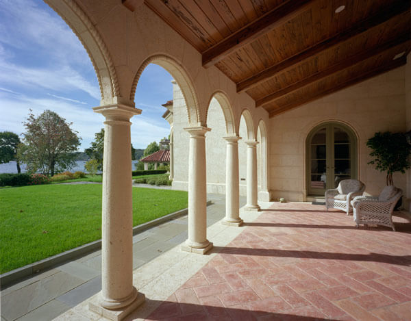 NY Residence Portico with Columns Color Rico