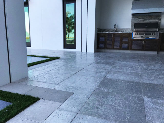Oversize Pavers Color 5 Points Grey with Sealer
