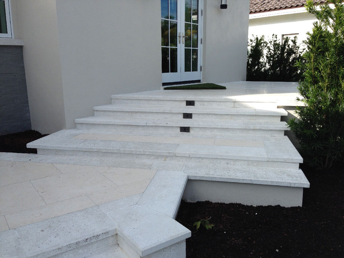 Square Edge Stair Treads with Integral Lighting