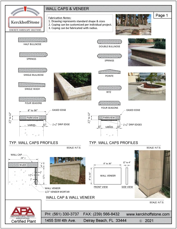 Wall Caps & Veneer