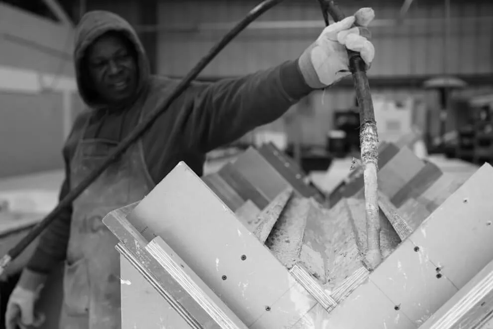 Extra Care in Consolidating Concrete L-Shape