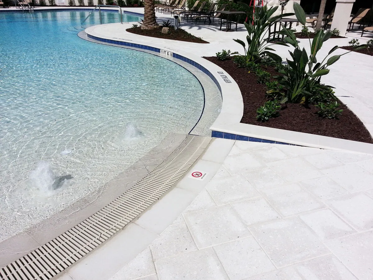 Fiddlesticks Pool Coping in Longport Acid Wash