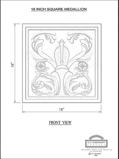 18 Inch Square Medallion