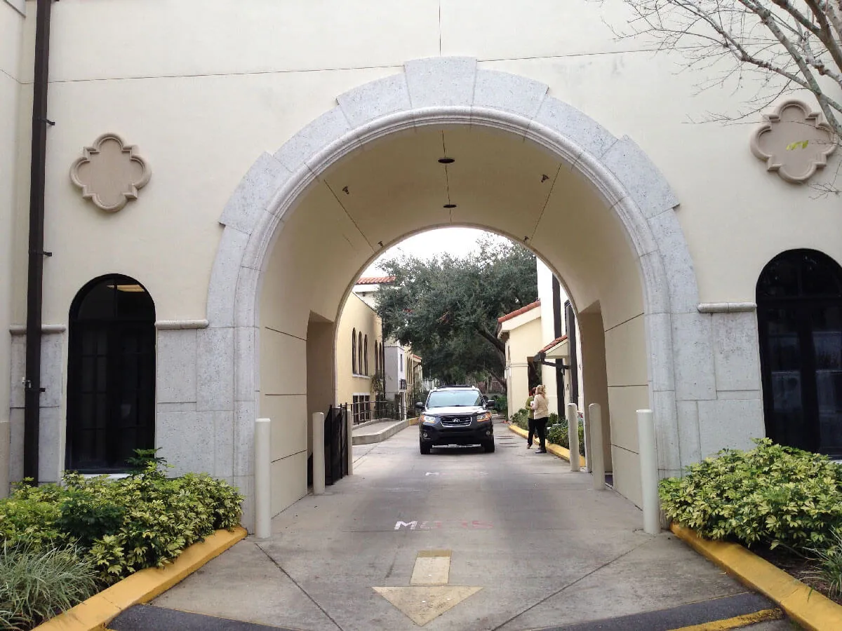Arch Panels at St. Margaret Mary School Color White Light Texture