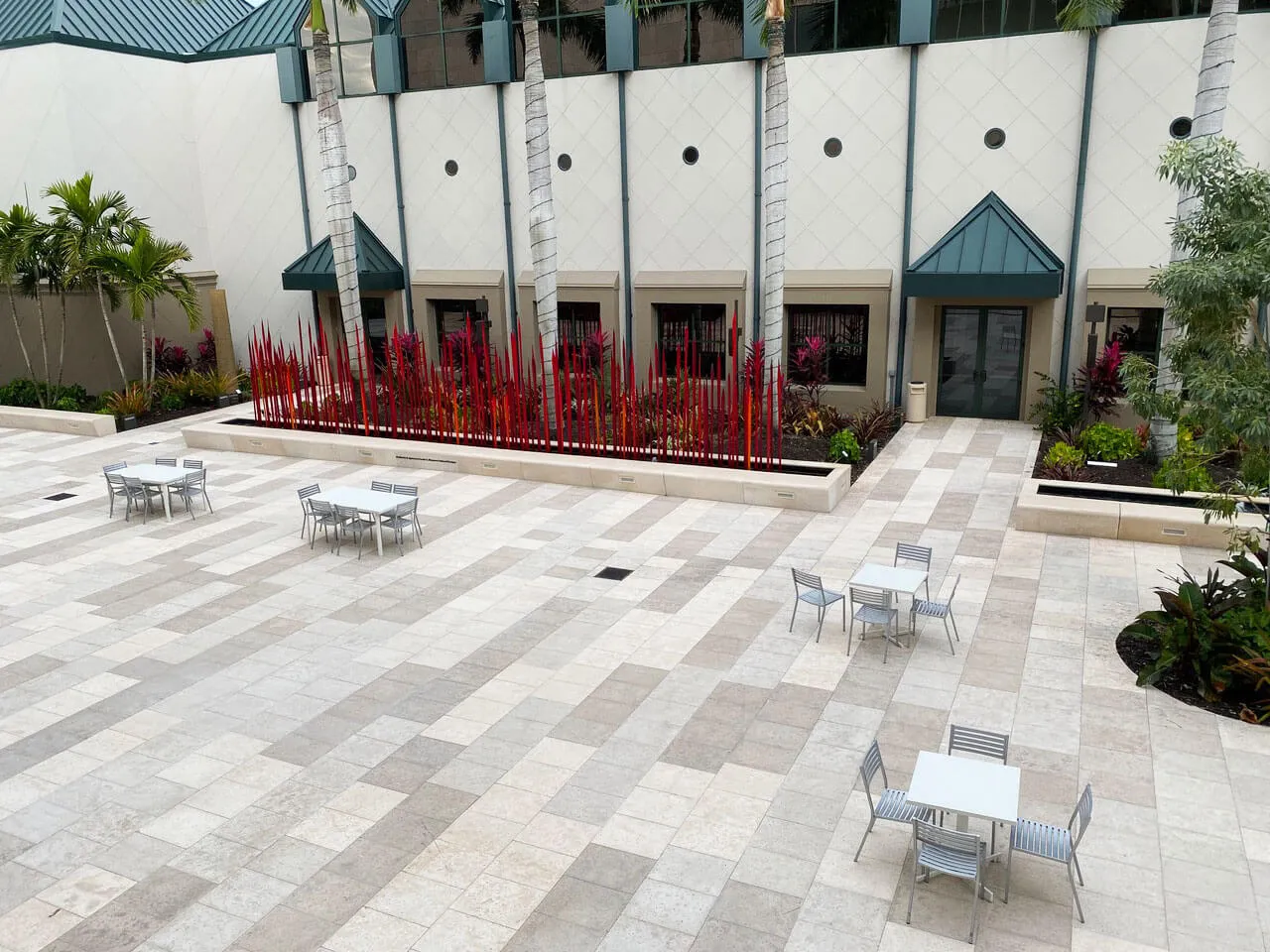 Artis Naples Courtyard Pavers and Benches
