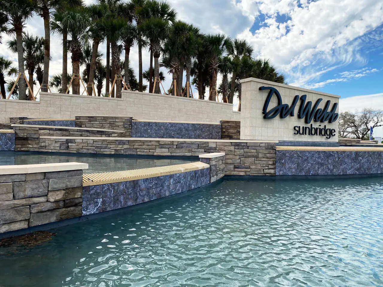 Del Webb Sunbridge Entry Water Feature and Signage
