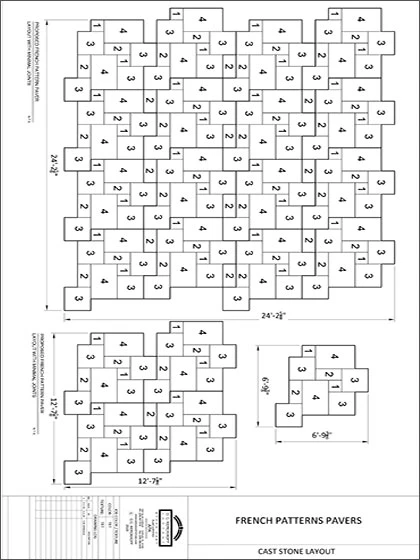 French Pattern Minimal Joints Layout