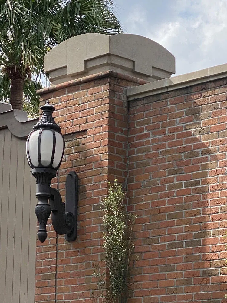 Hollywood Studios Wall and Pilaster Caps Color Bailey Acid Wash Finish