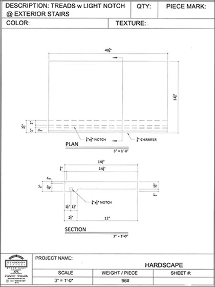 Modern Treads with Recess for Lighting Strip