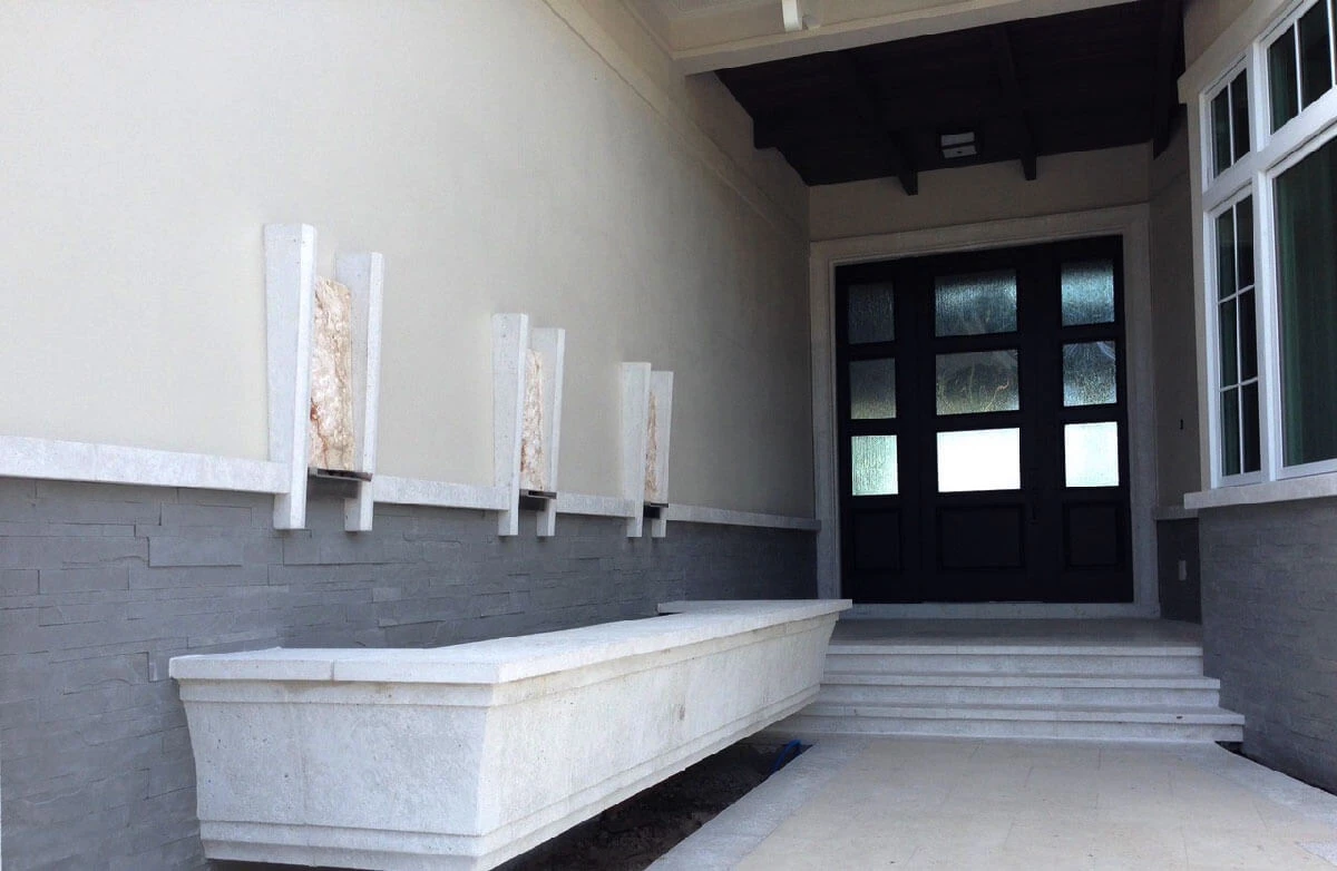Naples Residence Entry Fountain and Sills
