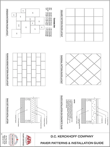 Paver Patterns and Installation Details