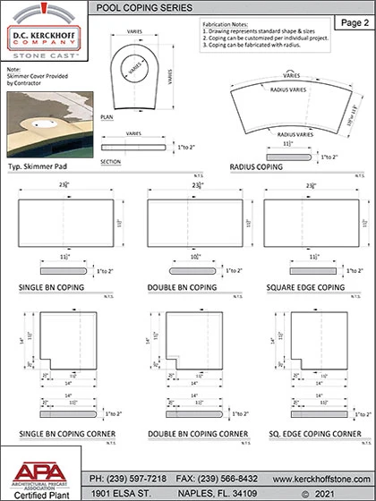 Pool Coping and Skimmer