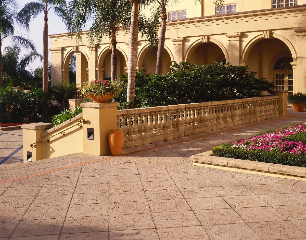 Ritz Carlton Beach Hotel Naples Pavers and Balustrade Color Ritz