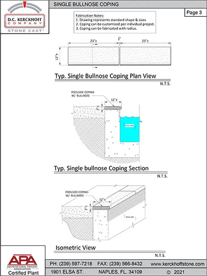 Single Bullnose Pool Beam