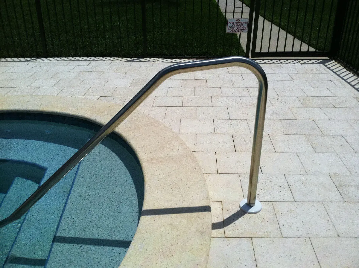 Spa Coping with Pavers Color Champion