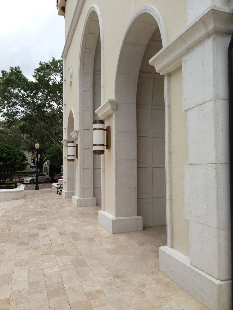 St. Margaret Mary Church Winter Park Plinth at Entry Arches Color White Light Texture