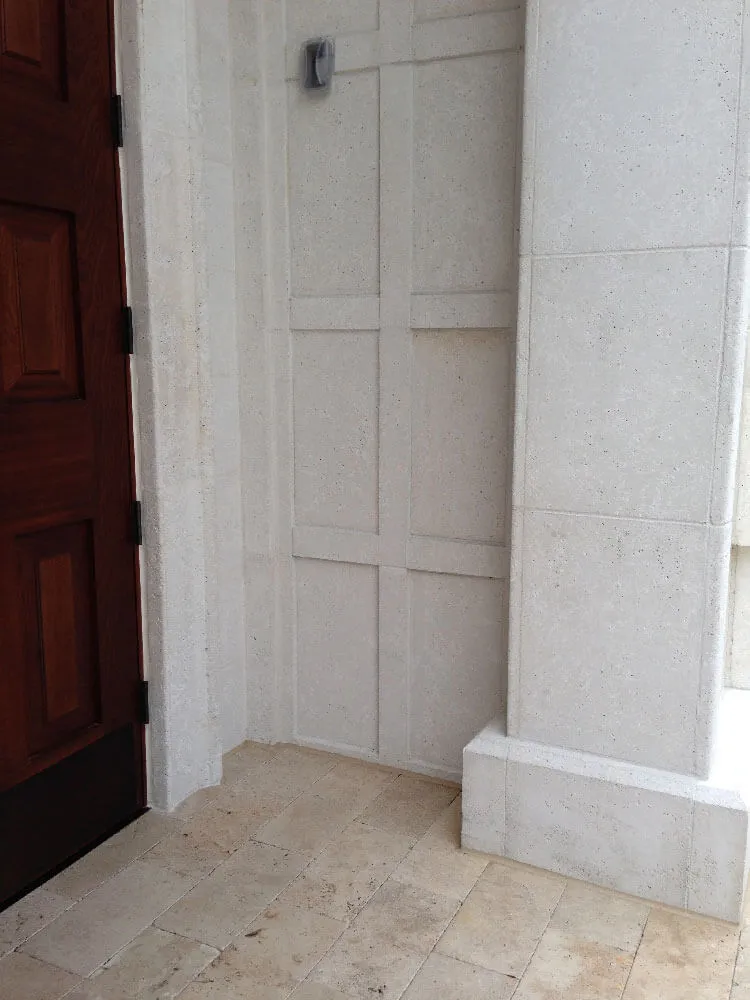 St. Margaret Mary Church Winter Park Vestibule with Coffered Wall and Base Color White