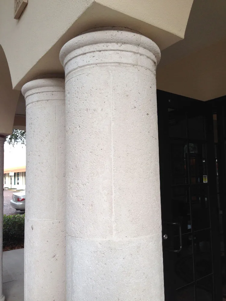 St. Margaret Mary School Exterior Ballroom Column Color White Light Texture