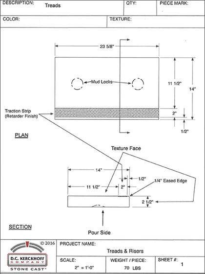 Stair Treads with Traction Strip