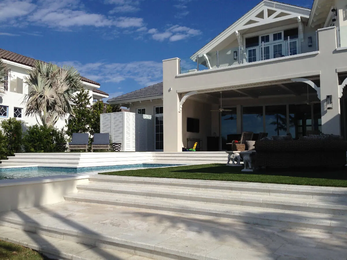 Treads and Risers Color White Light Texture