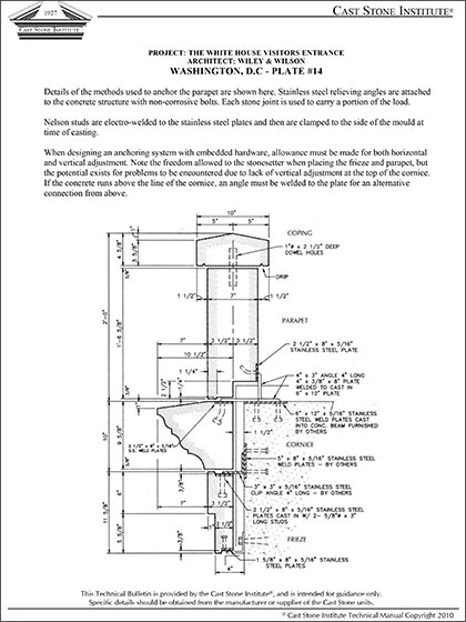 Typical Connection Details at Parapet