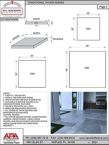 Large Traditional Pavers