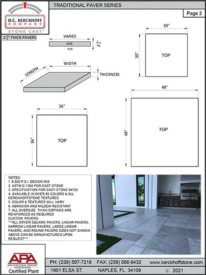 Large Traditional Pavers