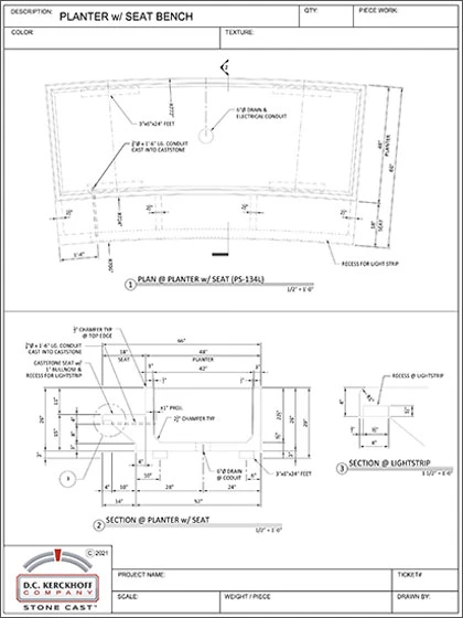 Arcadia Planter w Seat Bench
