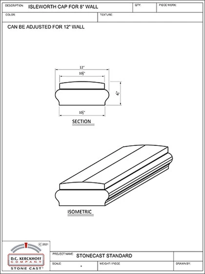 Isleworth Cap for 8 Wall