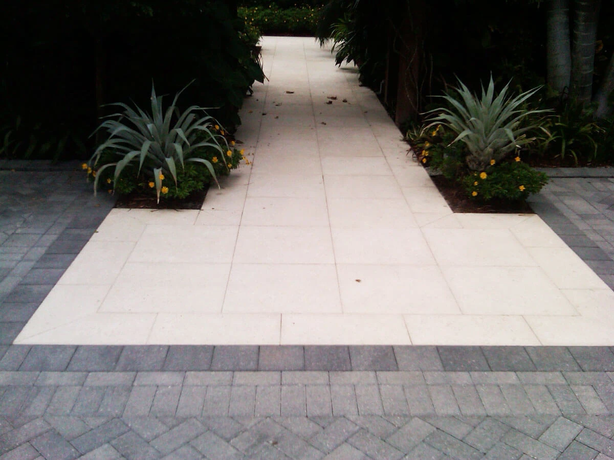 Naples Residence Stack Bond Pattern with Borders Color White