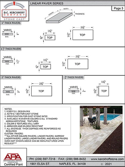 Linear Pavers