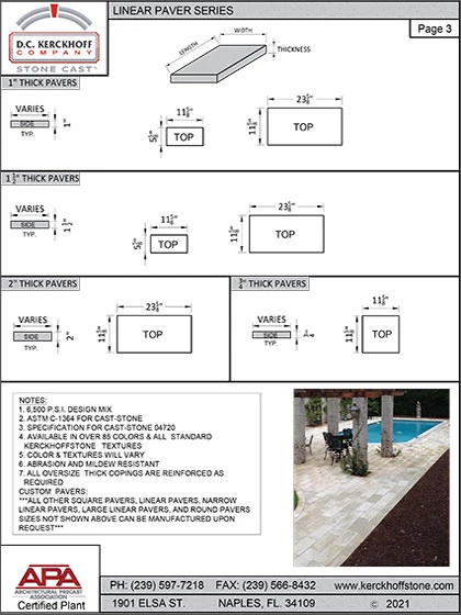 Linear Pavers