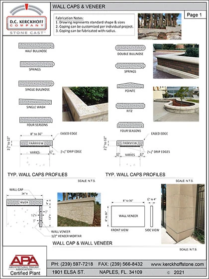 Wall Caps & Veneer